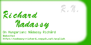 richard nadassy business card