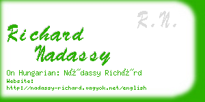 richard nadassy business card